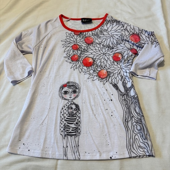 Kaziuki Large Under the Tree Wearable Art Top ~ Modern Artist - Picture 1 of 7